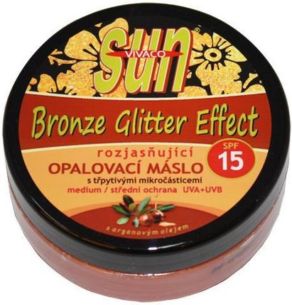 Vivaco Olejek Do Opalania Sun Argan Bronz Oil Glitter Effect Spf 15 200G
