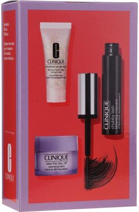 Clinique Zestaw Make-Up Set Mascara 8ml + Balsam oczyszczający 15ml + Krem pod oczy 5ml