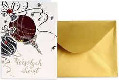 Zdjęcie Panon Karnet Bożonarodzeniowy Bombka Cekiny - Kórnik