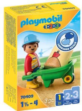 Playmobil 70409 1 2 3 Robotnik Budowlany Z Taczką