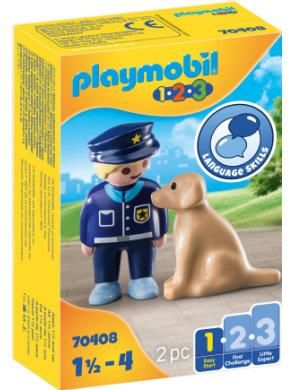 Playmobil 70408 1 2 3 Policjant Z Psem