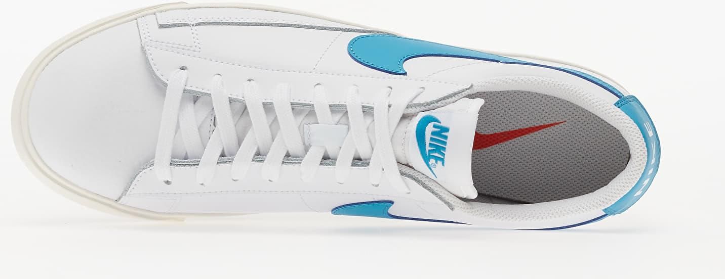 Nike Blazer Low Leather White/ Laser Blue Sail - Ceny i opinie 