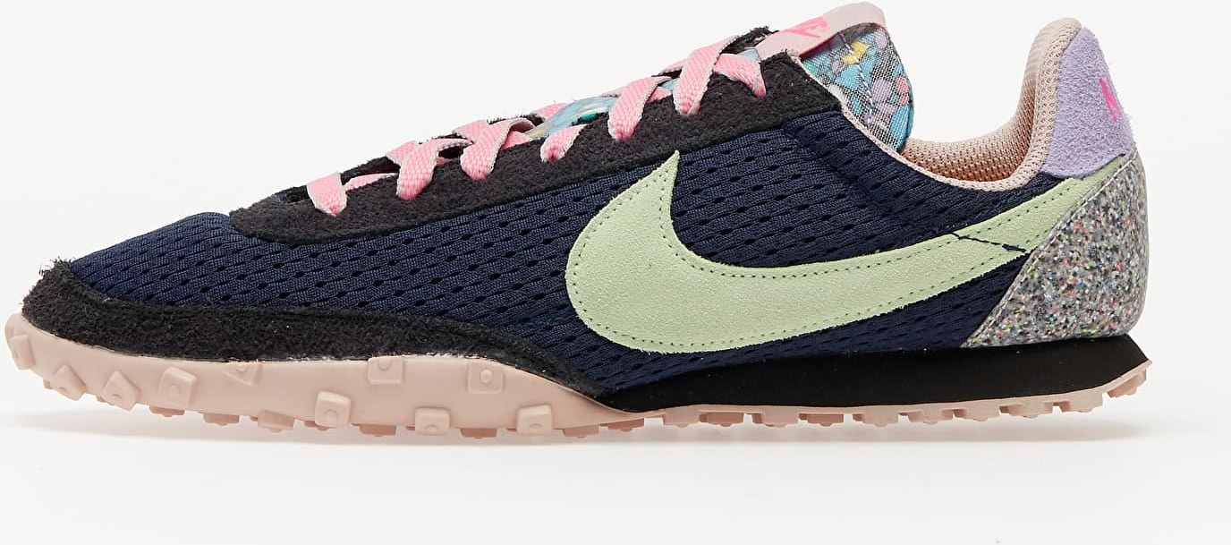 nike waffle racer midnight navy vapor green