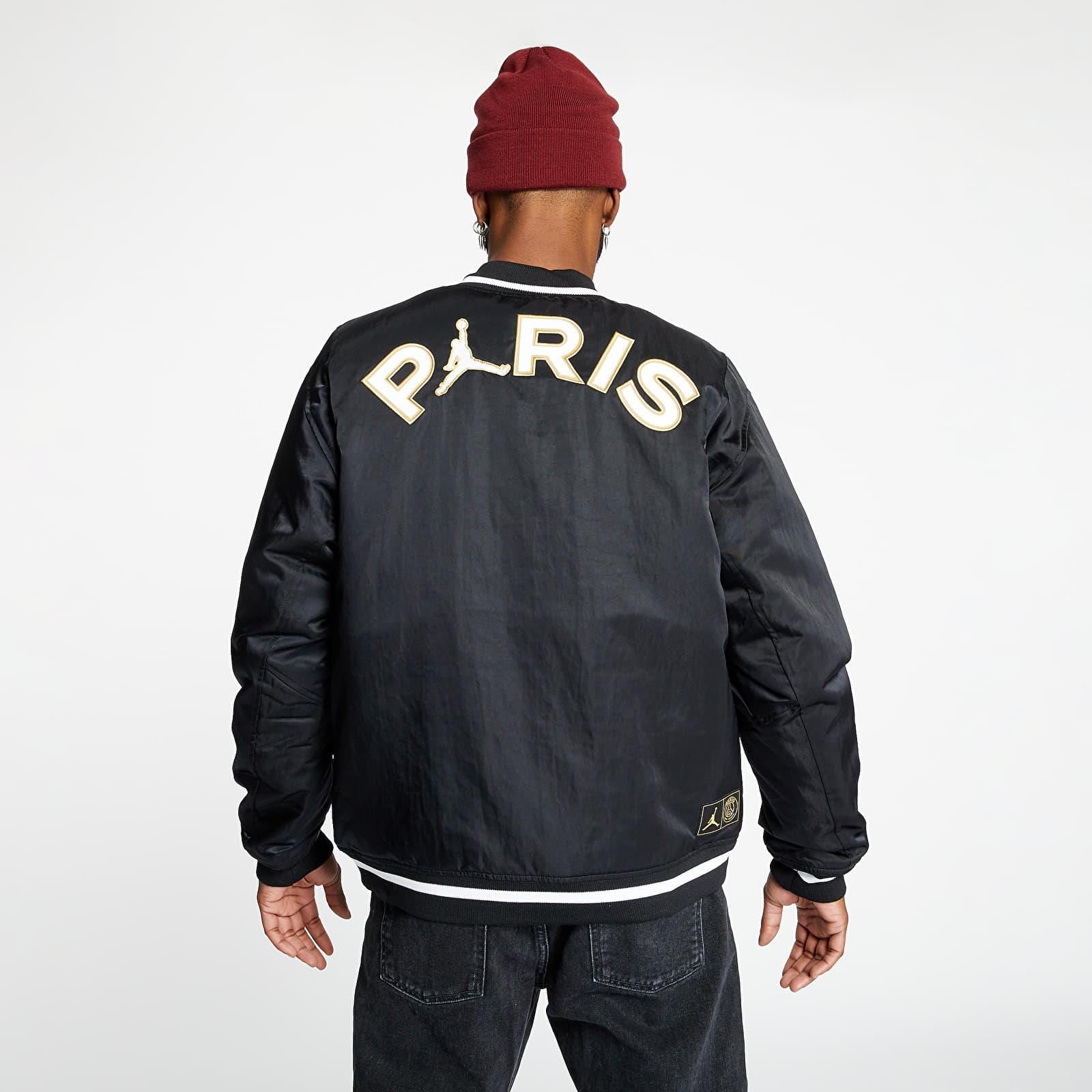 レア　PSG×Jordan VARSITY JACKET スタジャン Jordan PSG Varsity Jacket Black/ Bordeaux/ Metallic Gold