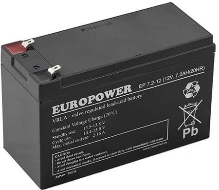 Emu Akumulator Europower Serii Ep 12V 7,2Ah (Żywotność 6-9Lat)