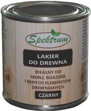 Zdjęcie LAKIER DO DREWNA SPEKTRUM - CZARNY 250ML - Pieniężno
