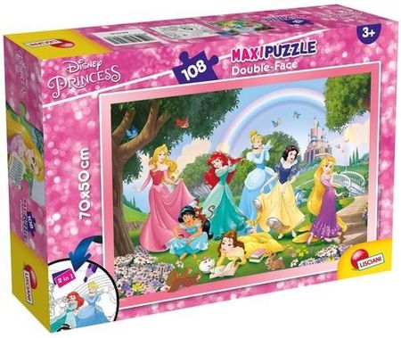 Lisciani Puzzle Dwustronne Maxi Disney Princess 1 108El.