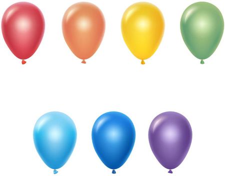 Wall Snuggles Kolorowe Balony Komplet 7 Pluszowych Naklejek 20X29Cm