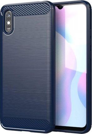 Hurtel Carbon Case elastyczne etui pokrowiec Xiaomi Redmi 9A niebieski