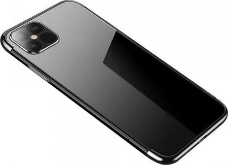 Hurtel Clear Color case żelowy pokrowiec etui z metaliczną ramką iPhone 12 5,4'' czarny