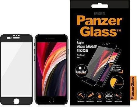 Panzerglass E2E Super+ iPhone 6/6s/7/8 /SE 2020 Case Friendly CamSlider czarny/black