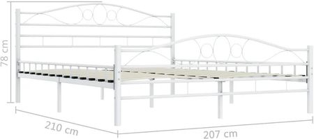 Vida Rama Łóżka Biała Metalowa 200X200Cm Kod V 285306 - zdjęcie 4