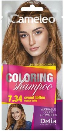 Delia Cameleo Coloring Shampoo Szampon Koloryzujący W Saszetce 7.34 Sweet Toffee 40ml