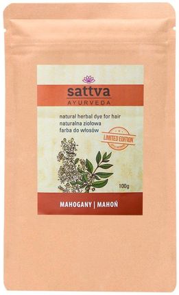 Sattva Natural Herbal Dye For Hair Naturalna Ziołowa Farba Do Włosów Mahogany 100G