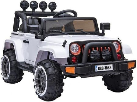 Super-Toys Mega Jeep Fulltime Napęd 4X4 1X12V Wolny Start/ Miękkie Koła Funkcja Bujaniaexclusive/7588 