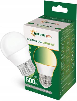 SPECTRUM SPECTRUM LED KULKA  E27 230V 6W NW DIMMABLE (WOJ+14379)