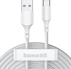 BASEUS KABEL USB-C BASEUS SIMPLE WISDOM, 40W, 5A, 1.5M (BIAŁY) 2SZT.  (BSU1917WHT)