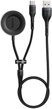BASEUS  2W1 KABEL USB - USB TYP C 40 W / ŁADOWARKA BEZPRZEWODOWA HUAWEI / HONOR WATCH 1,5 M 5 A CZARNO-SZARY (CA1T2-G1)  (65392UNIW)