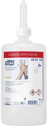 Tork alkoholowy preparat w płynie do higienicznej i chirurgicznej dezynfekcji rąk - środek biobójczy (420110) - 1000 ml
