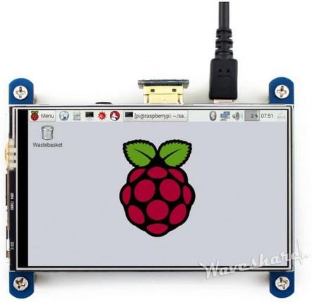 Waveshare Wyświetlacz Dla Raspberry Pi Ips 4" 800X480 Z Panelem Dotykowym