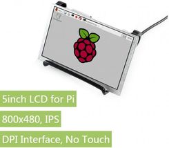 Waveshare Wyświetlacz 5" 800X480 Ips Z Interfejsem Dpi Dla Raspberry Pi - Mikrokontrolery