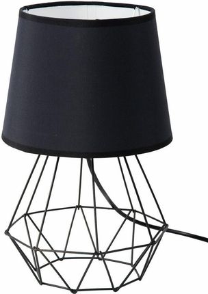 Lampka nocna stołowa diament z abażurem DEKORACJADOMU.PL, czarna 