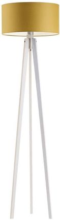 LYSNE Lampa podłogowa Miami 60 W E27 musztardowo-biała 148x40 cm