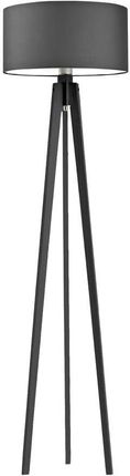 LYSNE Lampa podłogowa Miami 60 W E27 grafitowo-hebanowa 148x40 cm