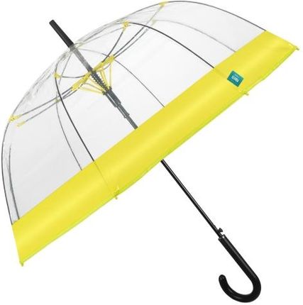 Perletti Parasol Przezroczysty Z Kolorową Lamówką, Żółty