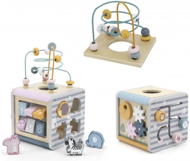 Viga Toys Polar B Activity Box Drewniane Centrum Gier 5w1 - zdjęcie 4 Viga Toys Polar B Activity Box Drewniane Centrum Gier 5w1
