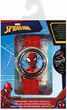 Zegarek cyfrowy ze spinerem w metalowej obudowie Spider-Man MV15763 Kids Euroswan