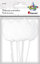 Zdjęcie Titatnum Kreatywne Liście Materiałowe Na Druciku Titanum 5Cm 10Szt Białe - Pabianice