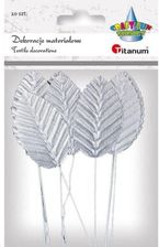 Zdjęcie Titatnum Kreatywne Liście Materiałowe Na Druciku Titanum 5Cm 10Szt Srebrne - Zakroczym
