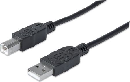 MANHATTAN KABEL USB  KABEL USB A-B M/M 1,0M USB2.0 HI-SPEED CZARNY  (353588)  (353588)