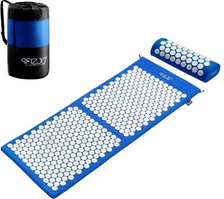 4FIZJO Acupressure Mat Mata Do Akupresury Z Poduszką 130x50cm 20mm Niebieski