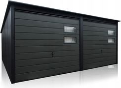 Garaż blaszany matowy 6x5m Czarny - Garaże i wiaty