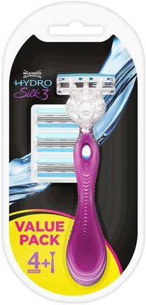 Wilkinson Hydro Silk 3 Maszynka + Wkłady 4Szt.