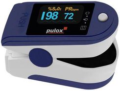 Pulsoksymetr Pulox PO-200A z alarmem biało-niebieski - Urządzenia do mierzenia pulsu i saturacji krwi