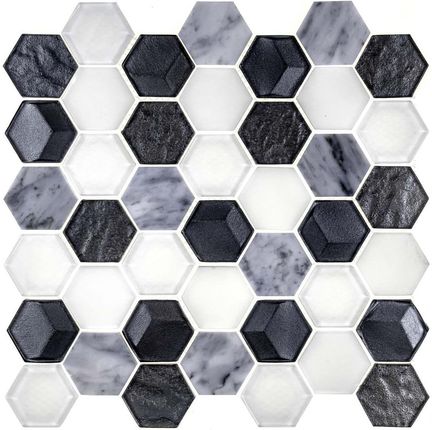 Iryda Mozaika Hexa Glass&Stone 29,8x30,2