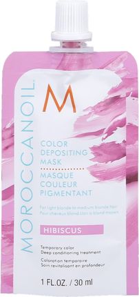 Moroccanoil Color Depositing delikatna odżywiająca maska bez trwałych pigmentów barwiących Hibiscus 30 ml