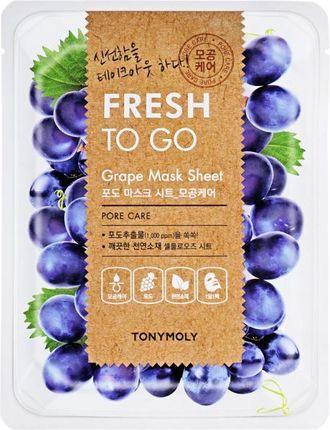 Tony Moly Maska Na Tkaninie Zwężająca Pory Z Ekstraktem Z Winogron Fresh To Go Mask Sheet Grape 22G