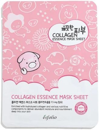 Esfolio Maska W Płachcie Do Twarzy Z Ekstraktem Z Kolagenu Pure Skin Colagen Essence Mask Sheet 25Ml
