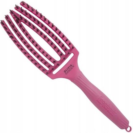 Olivia Garden Fingerbrush Combo Blush, Szczotka Z Włosiem Dzika, Średnia, Róż