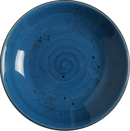 Fine Dine Talerz Głęboki Z Niebieskiej Porcelany 23Cm Kolory Ziemi Iris (778210)