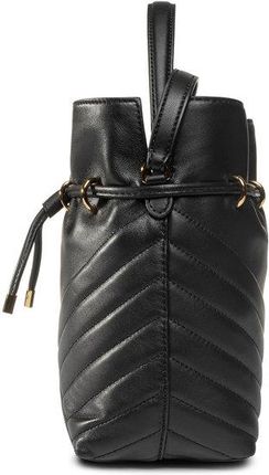 Tory Burch Torebka - Kira Chevron Mini Bucket Bag 73561 Black 001 - Ceny i  opinie 