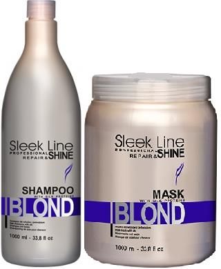 Stapiz Sleek Line Blond Szampon 1L + Maska 1L