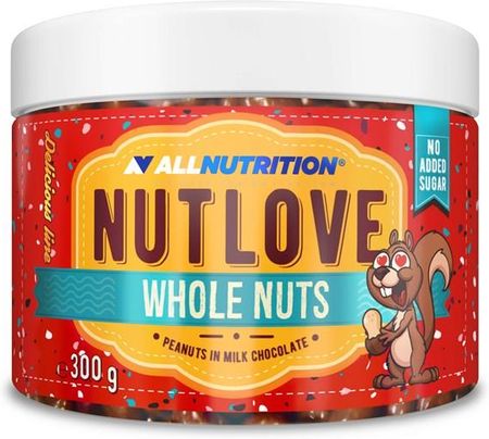 Allnutrition Nutlove Whole nuts Orzeszki arachidowe w mlecznej czekoladzie 300g