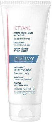 Krem Ducray Odżywczy ​​Zmiękczający Ictyane Emollient Nutritive Anti-Dryness Face & Body Cream na dzień 200ml