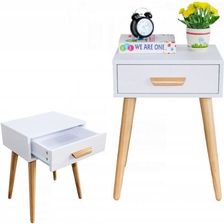 Zdjęcie Szafka Nocna Nowoczesny Stolik Kawowy - Biała Rawska