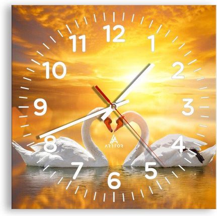 Arttor Zegar ścienny Serce to najpiękniejsze słowo świata… 30x30cm typ AC Cyferblat liczby Szkło